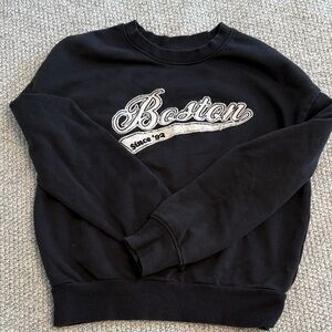 H&M Black Boston Crewneck Top